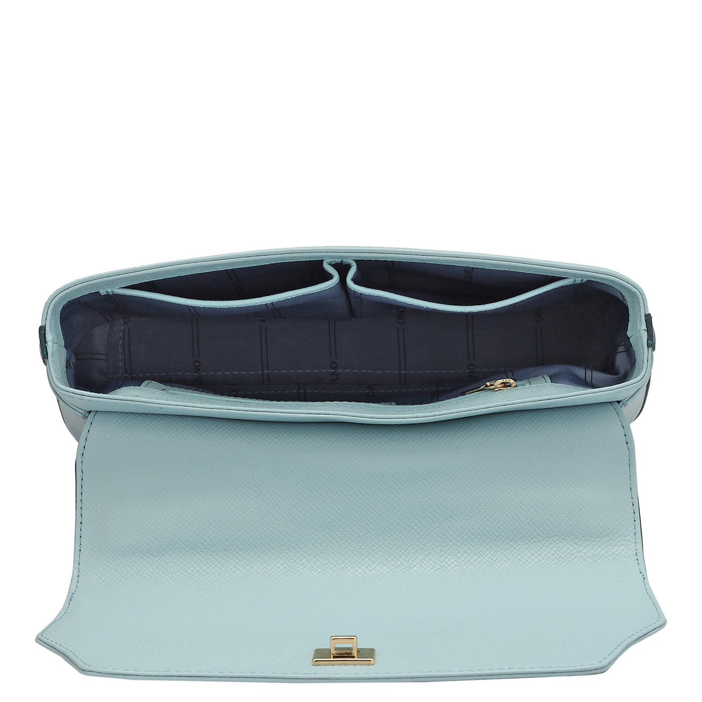 Small Franzy Leather Satchel - Cloud Blue & Octane