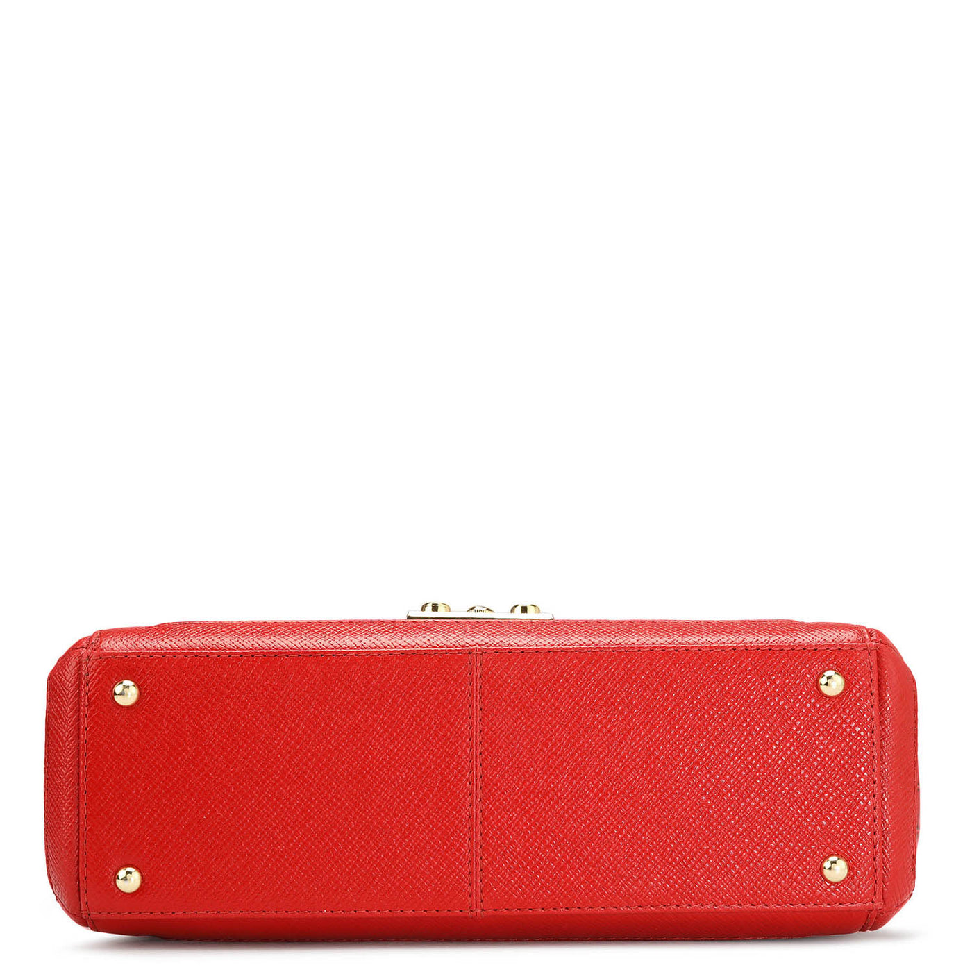 Small Croco Leather Shoulder Bag - Red