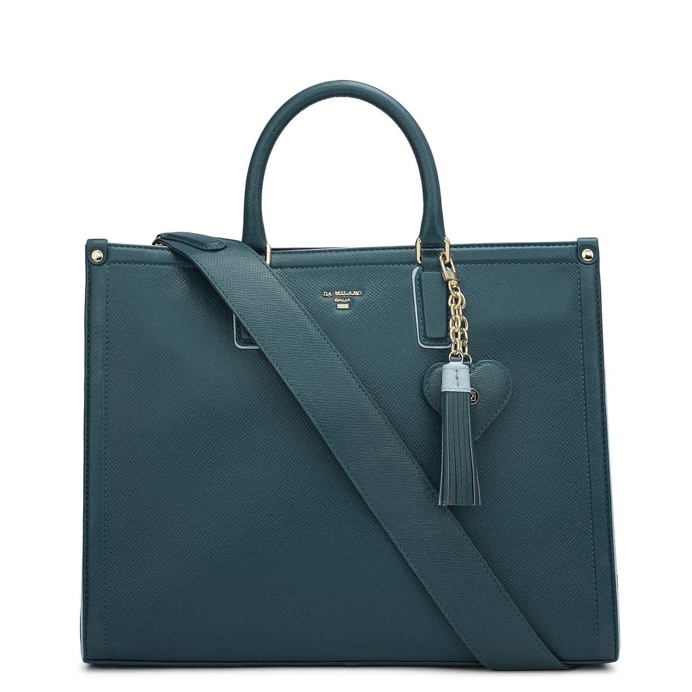 Medium Franzy Leather Book Tote - Octane