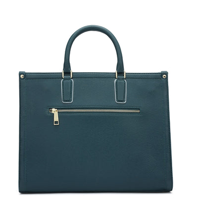 Medium Franzy Leather Book Tote - Octane