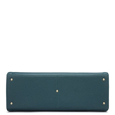 Medium Franzy Leather Book Tote - Octane