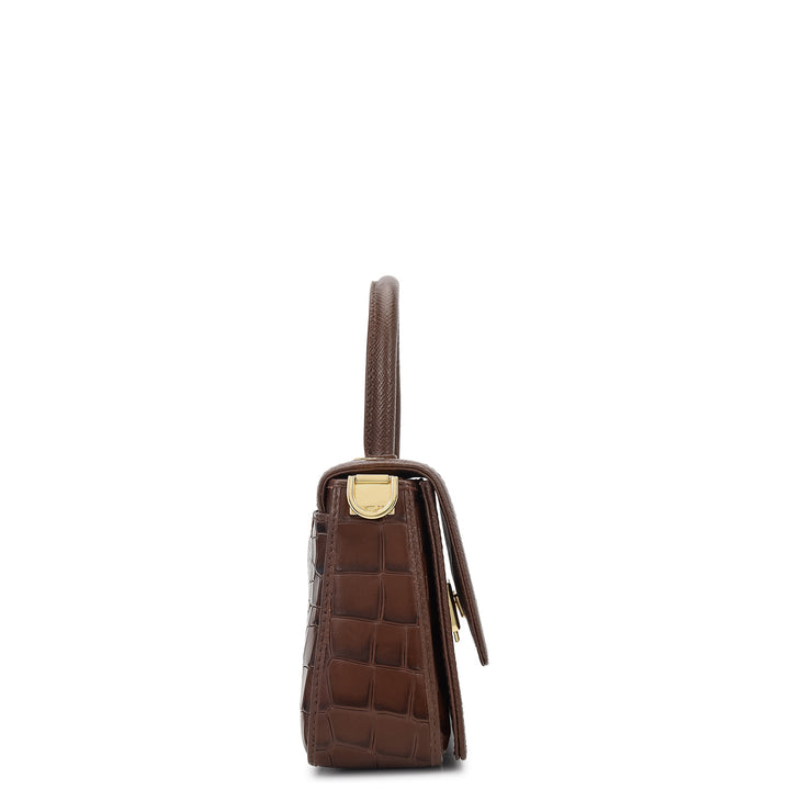 Online Exclusive Top Handle Bag (S) - Walnut