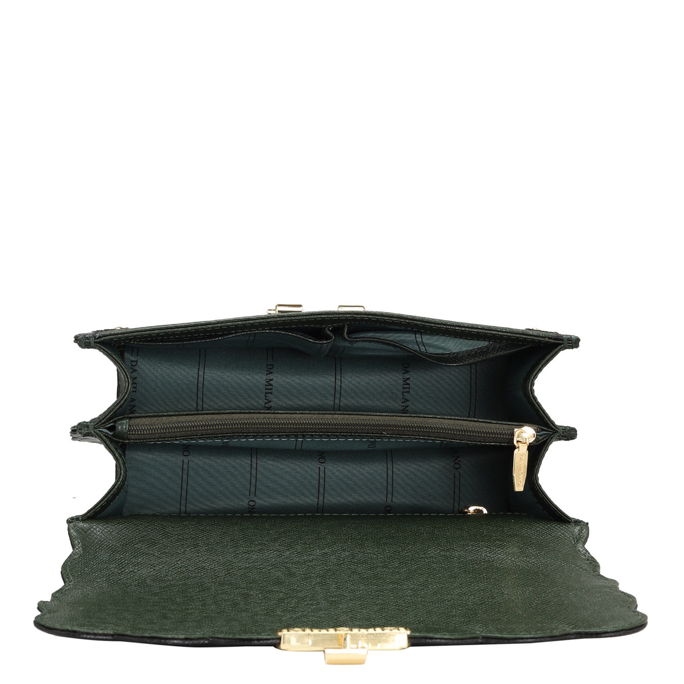 Small Franzy Leather Shoulder Bag - Petrol Green