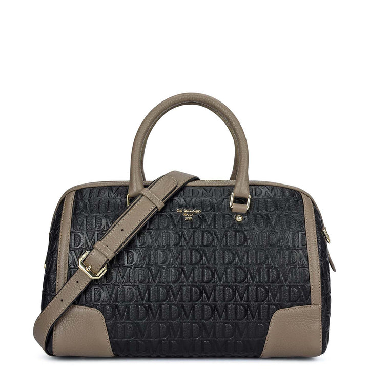 Medium Monogram Leather Bowler - Black