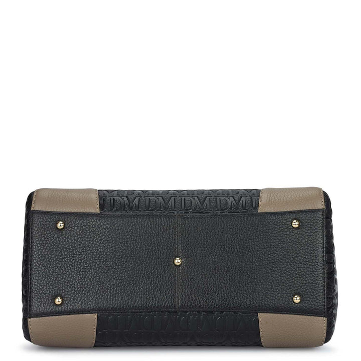 Medium Monogram Leather Bowler - Black