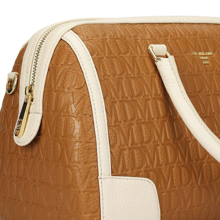 Medium Monogram Leather Bowler - Caramel