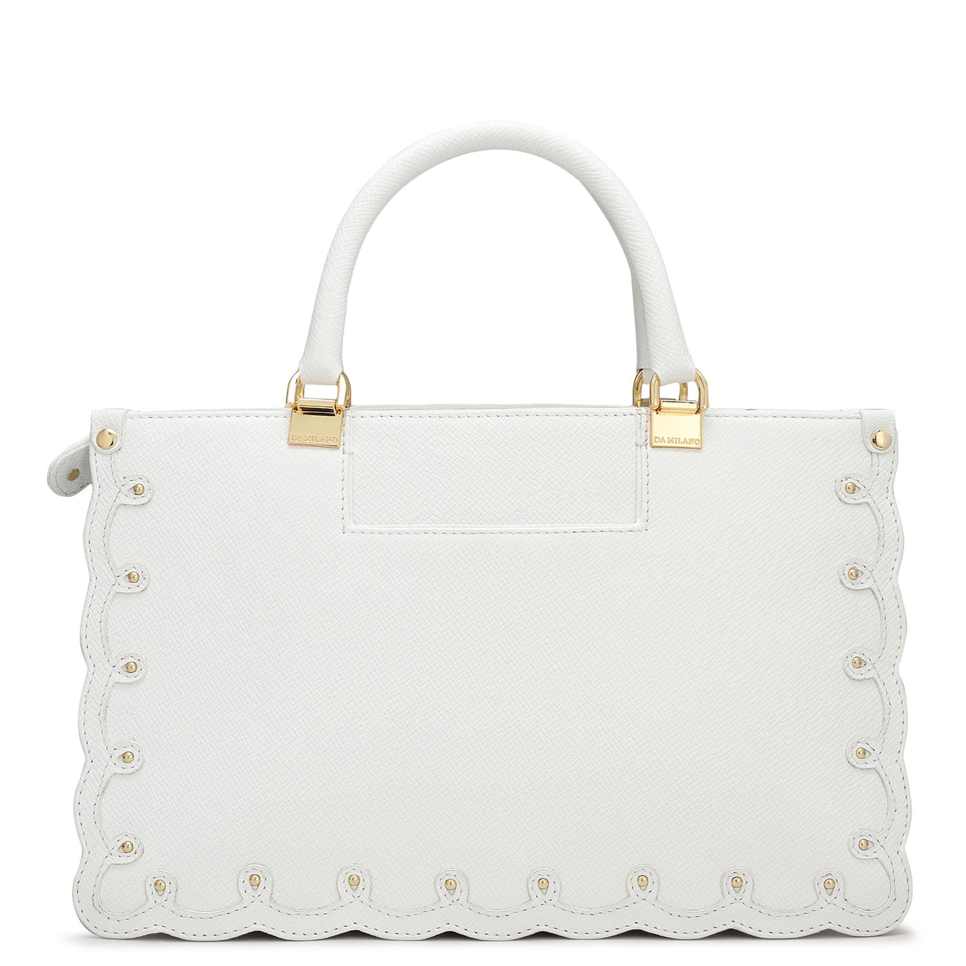 Small Franzy Leather Satchel - White