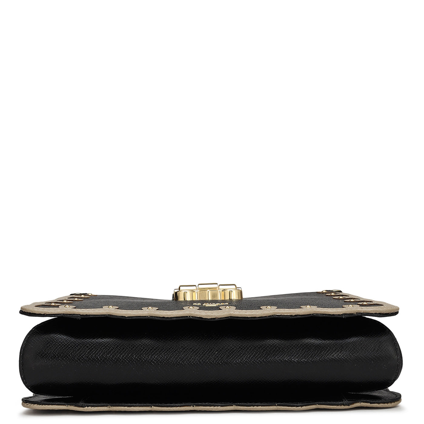 Small Franzy Leather Baguette  - Black