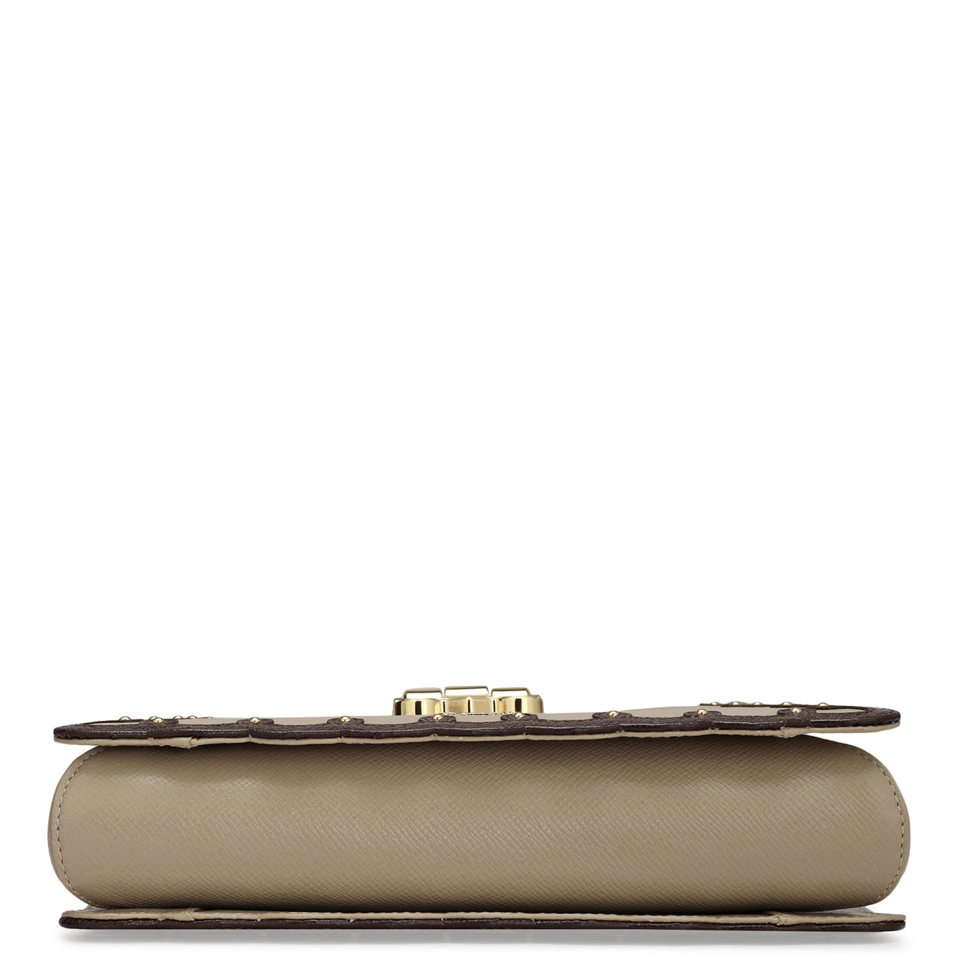 Small Franzy Leather Baguette  - Chalk