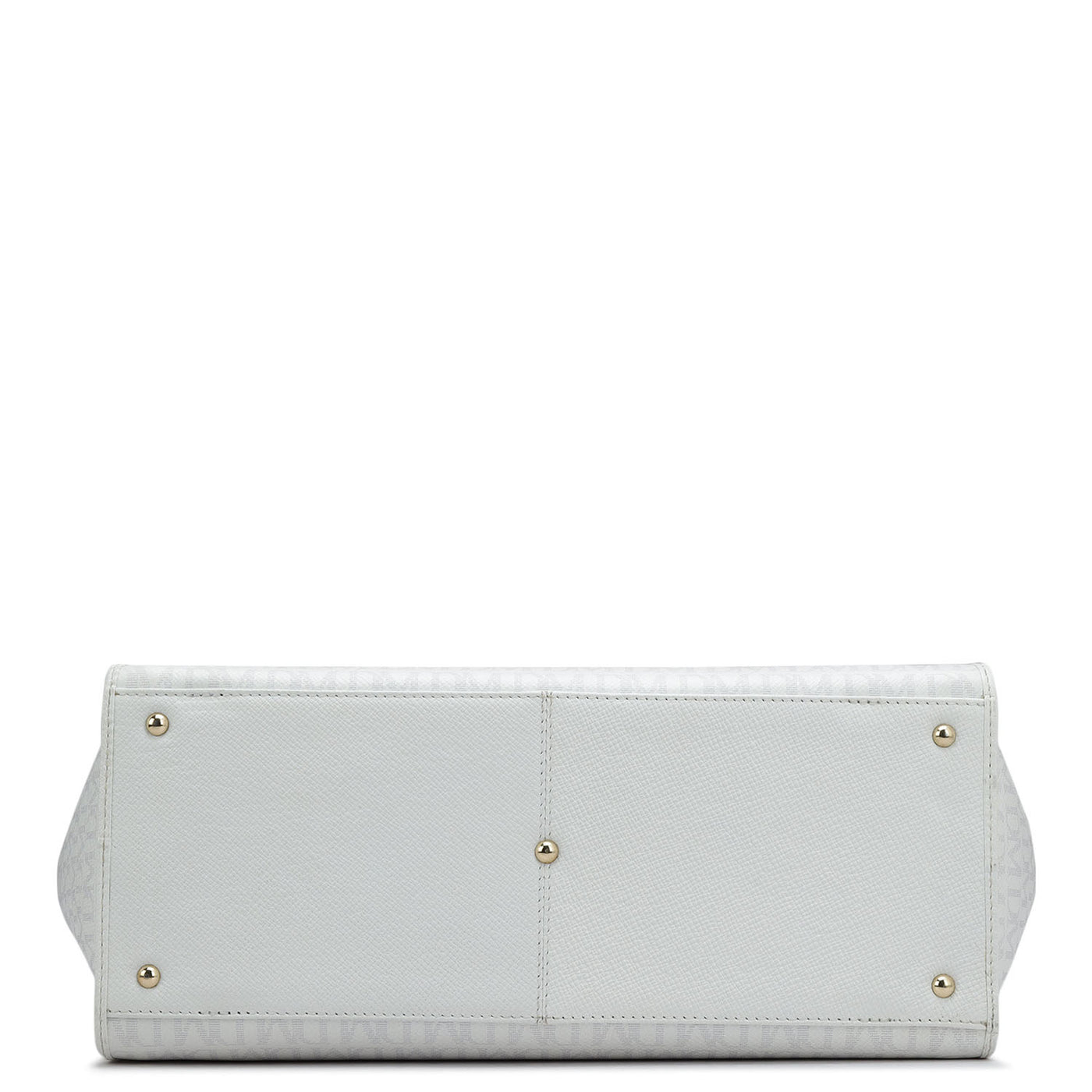 Medium Monogram Leather Tote - White