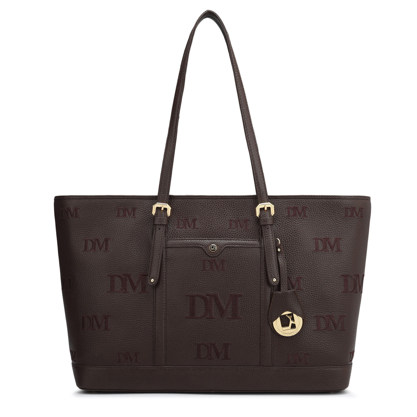 Large Wax Leather Tote - Chocolate