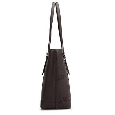 Large Wax Leather Tote - Chocolate