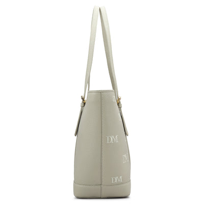 Large Wax Leather Tote - Khaki