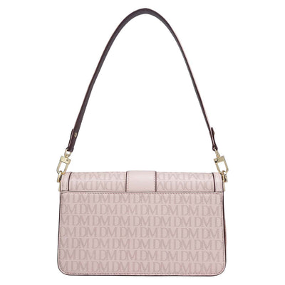 Small Monogram Franzy Leather Baguette - Blush