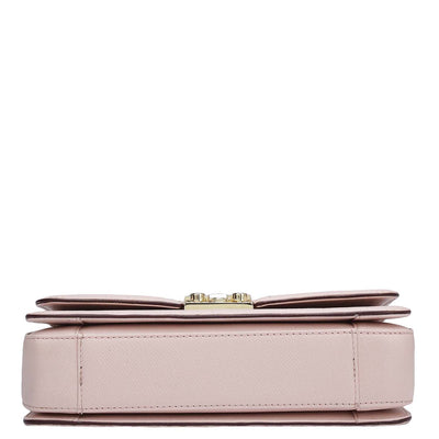 Small Monogram Franzy Leather Baguette - Blush