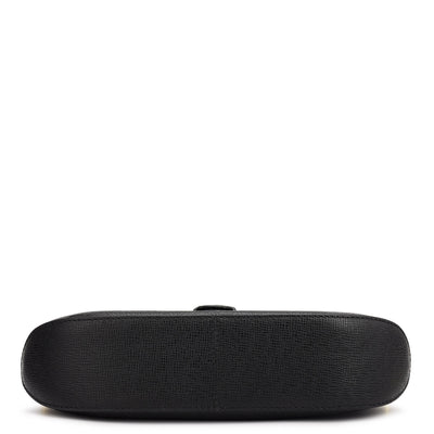 Small Franzy Leather Baguette - Black