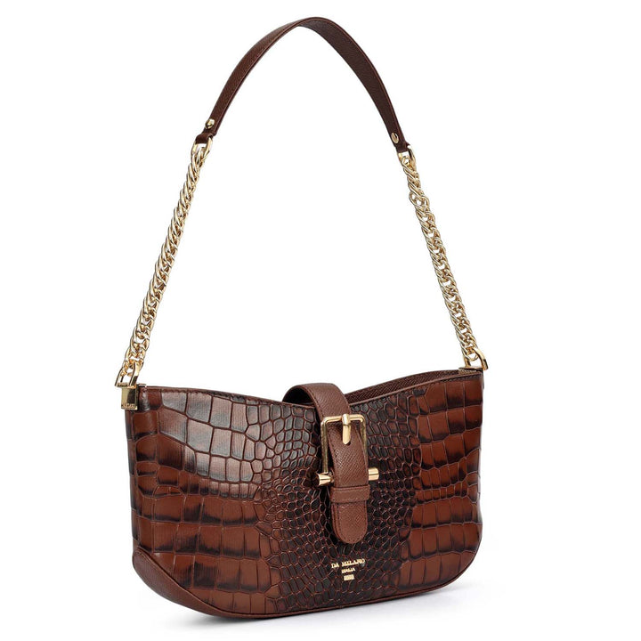 Small Croco Franzy Leather Baguette - Date