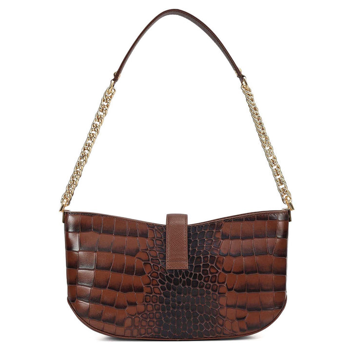 Small Croco Franzy Leather Baguette - Date