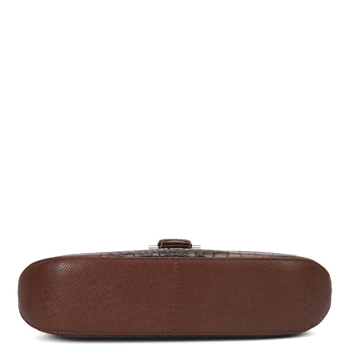 Small Croco Franzy Leather Baguette - Date