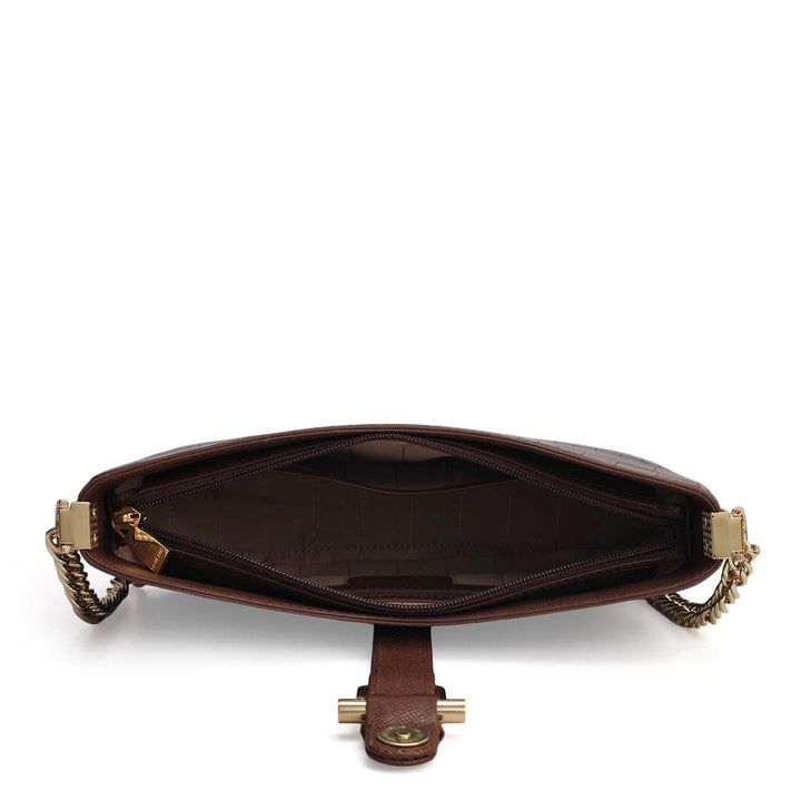 Small Croco Franzy Leather Baguette - Date