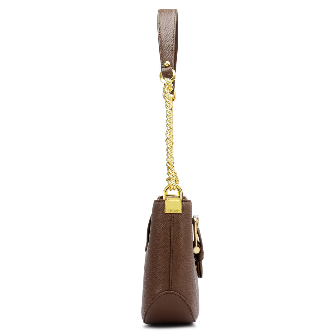 Small Franzy Leather Baguette  - Date
