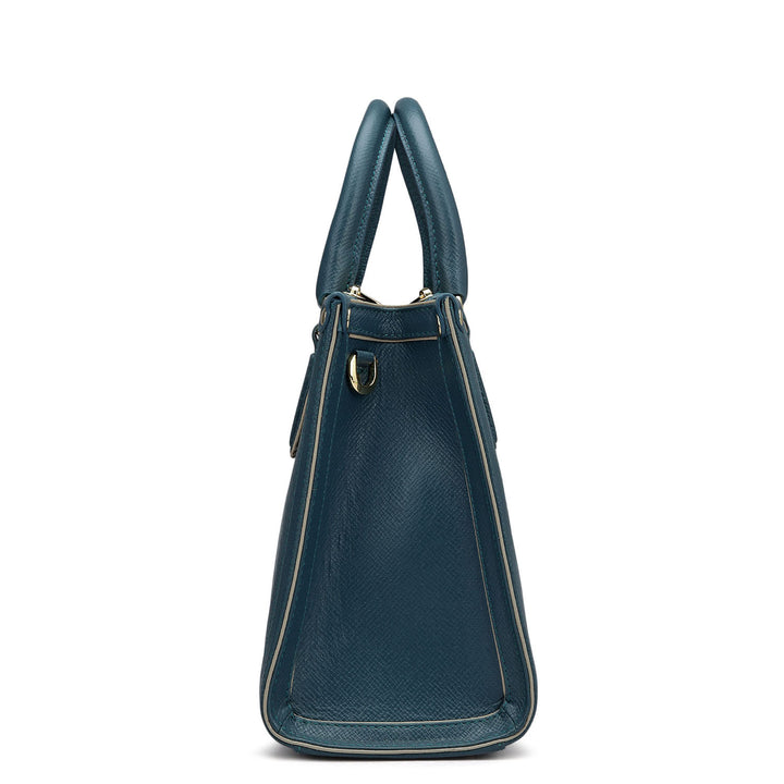 Small Franzy Leather Satchel - Octane
