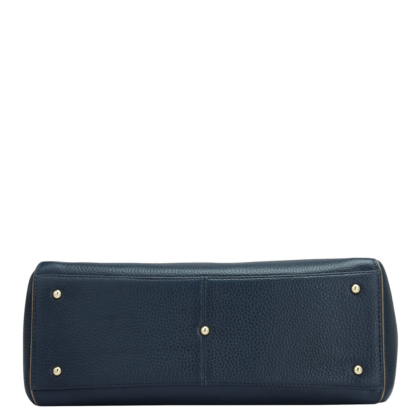 Medium Wax Leather Satchel - Navy