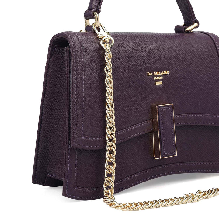 Small Franzy Leather Satchel - Grapevine