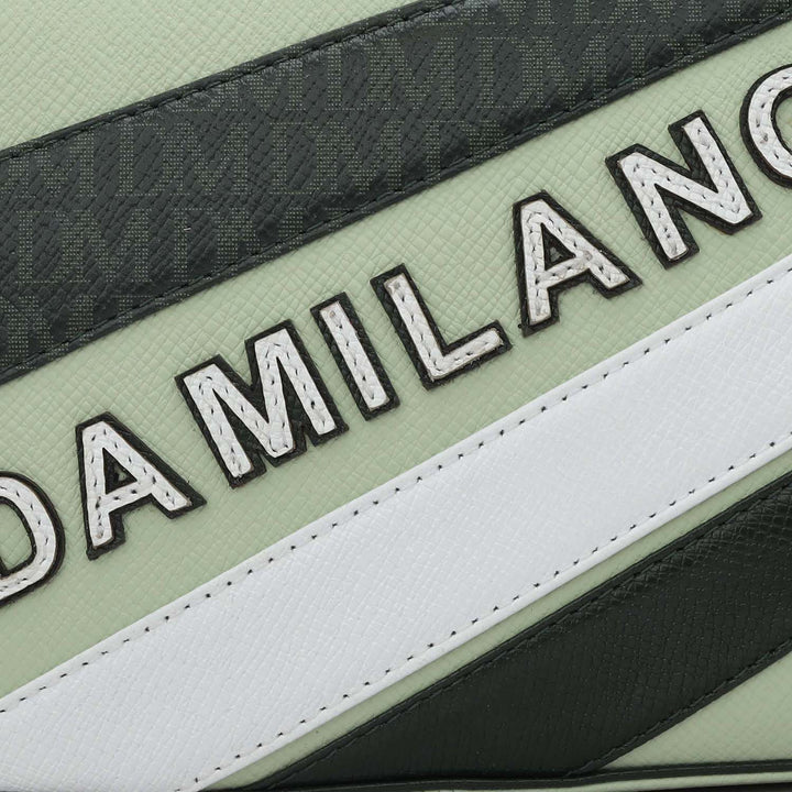 Small Franzy Monogram Leather Baguette - Mint