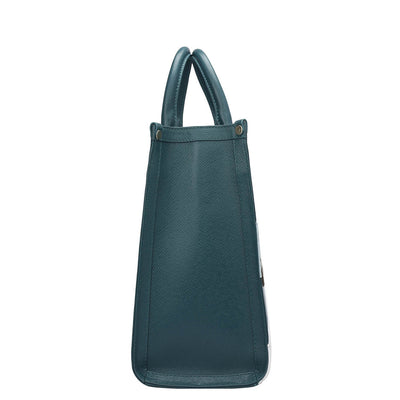 Medium Franzy Monogram Leather Book Tote - Octane