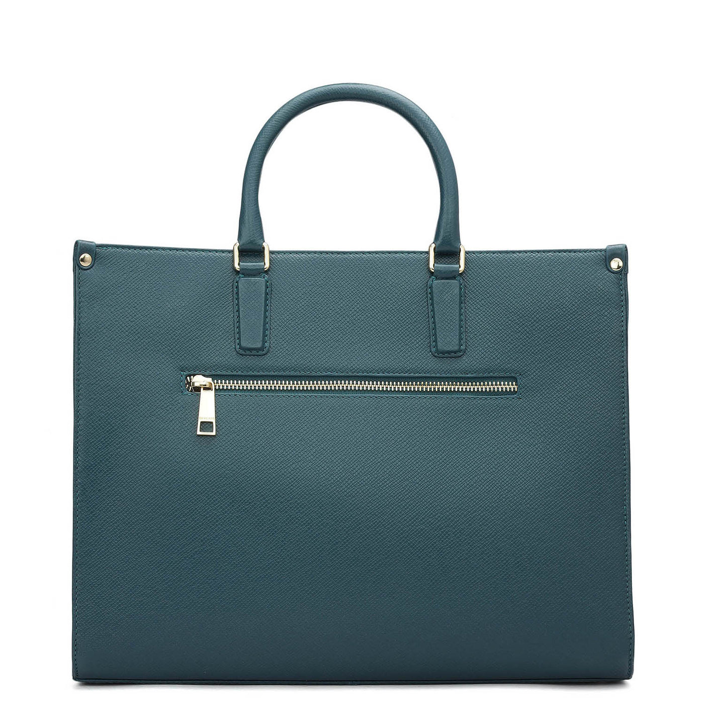 Medium Franzy Monogram Leather Book Tote - Octane