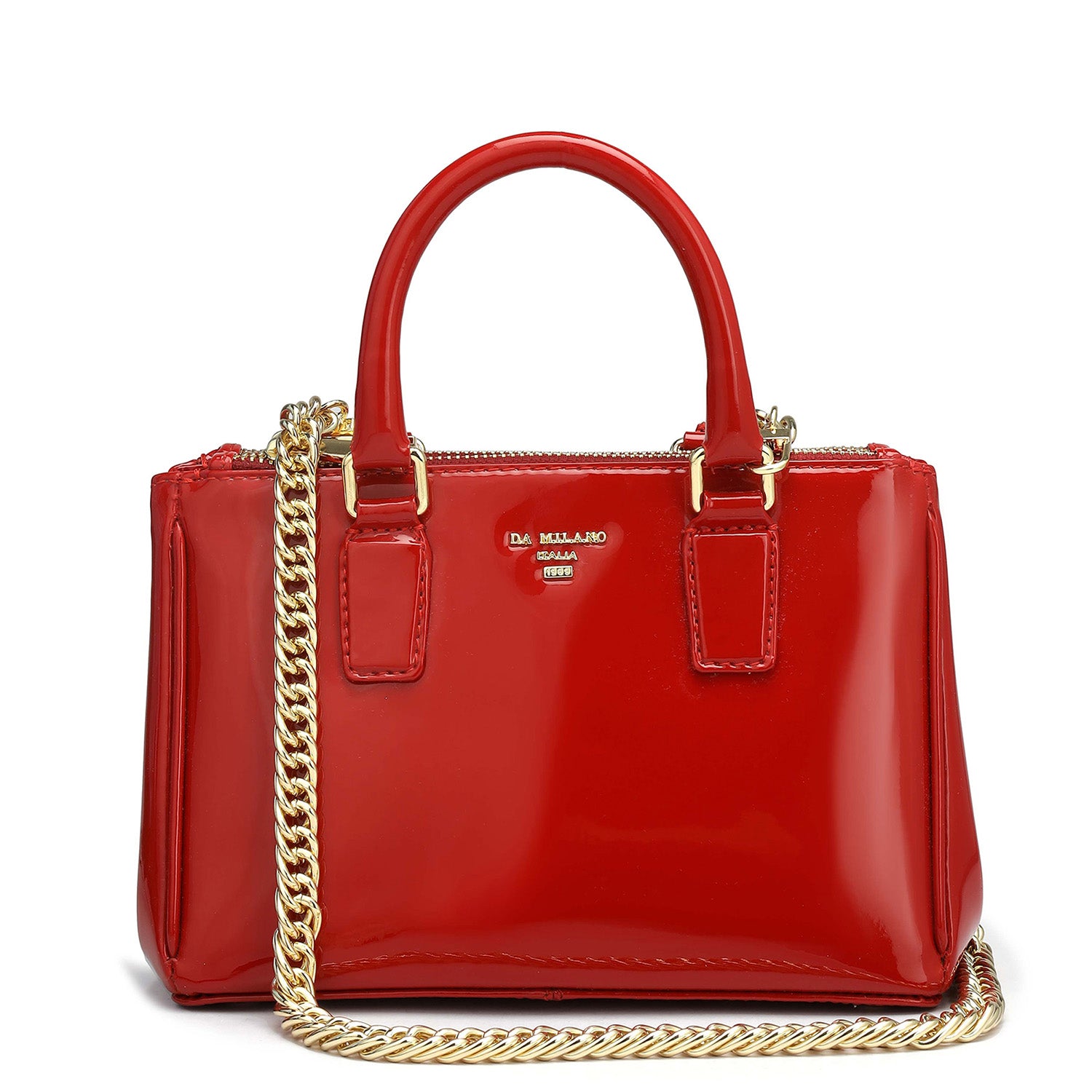Small Patent Leather Satchel - Red – Da Milano
