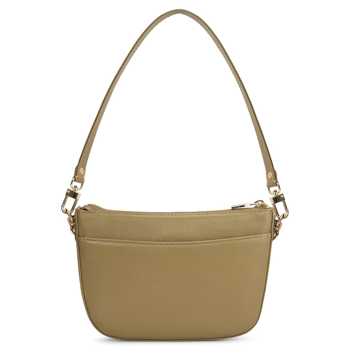 Small Franzy Leather Baguette - Turtle