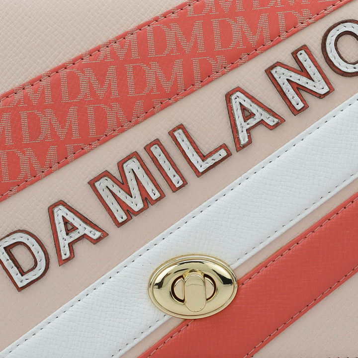Small Franzy Monogram Leather Sling - Blush
