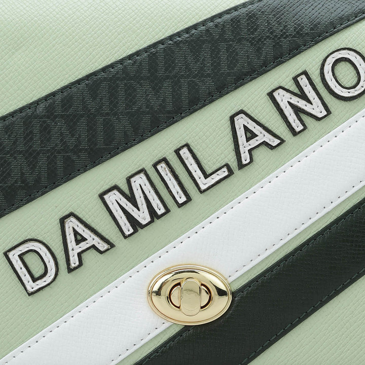 Small Franzy Monogram Leather Sling - Mint