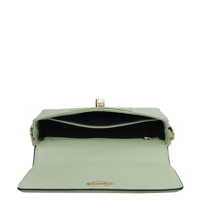 Small Franzy Leather Sling - Mint