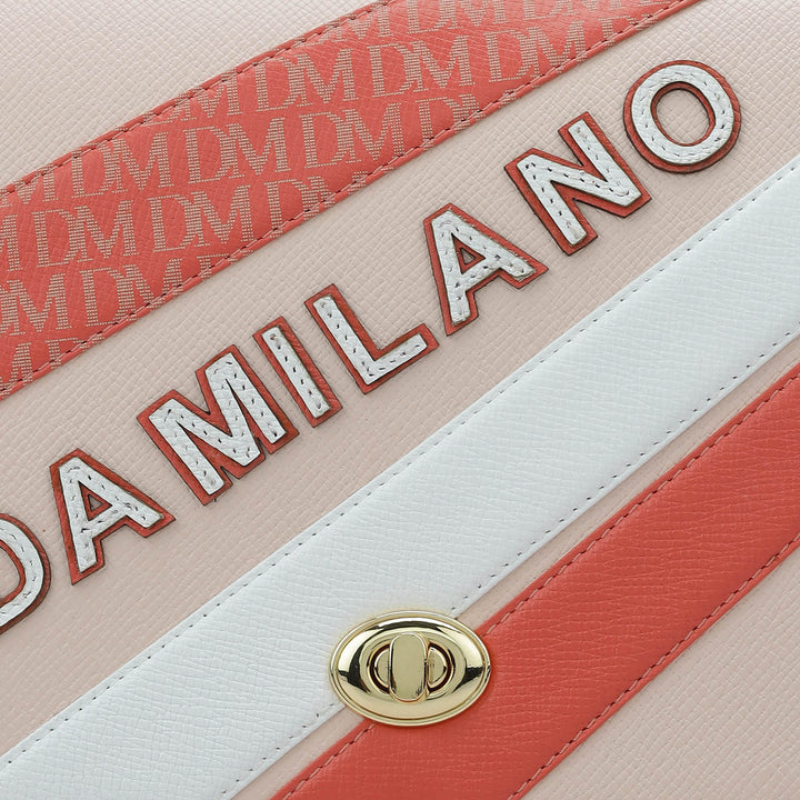 Small Franzy Monogram Leather Satchel - Blush