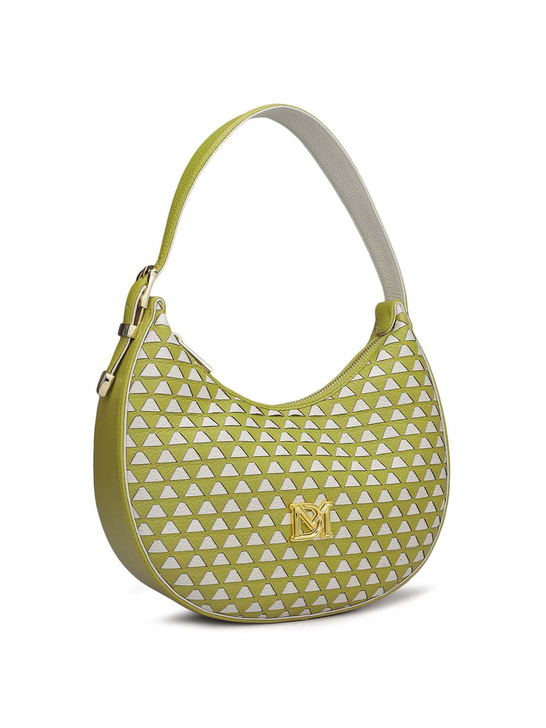 Small Mat Wax Leather Hobo - Green Tea