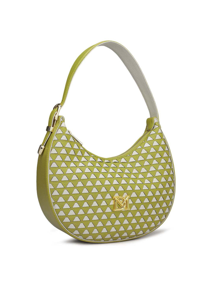 Small Mat Wax Leather Hobo - Green Tea