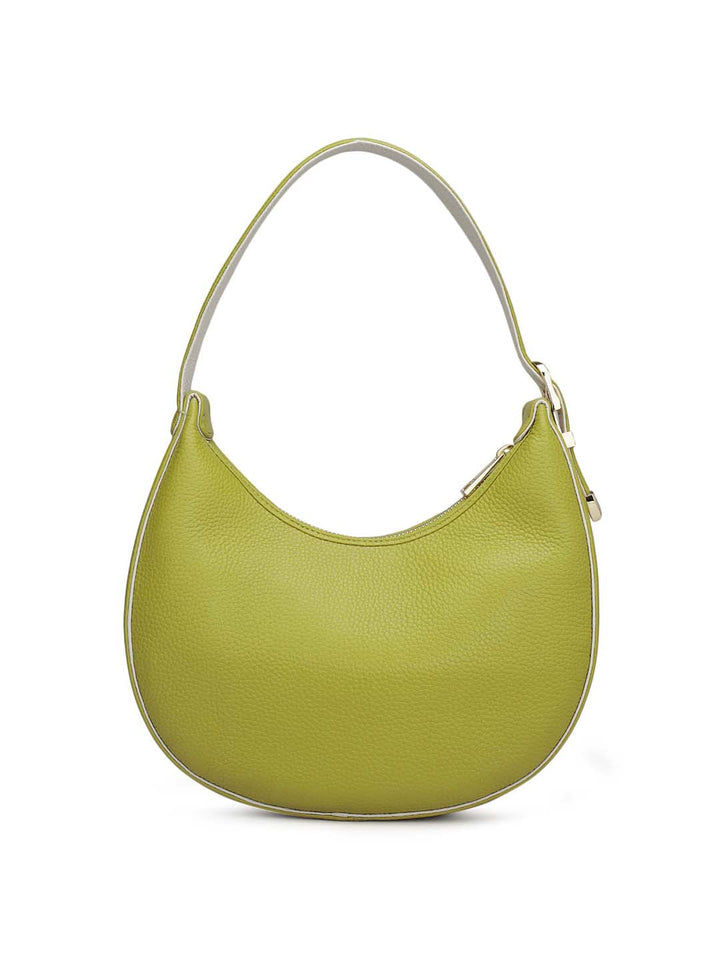 Small Mat Wax Leather Hobo - Green Tea