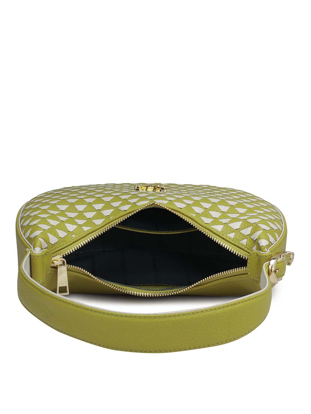 Small Mat Wax Leather Hobo - Green Tea