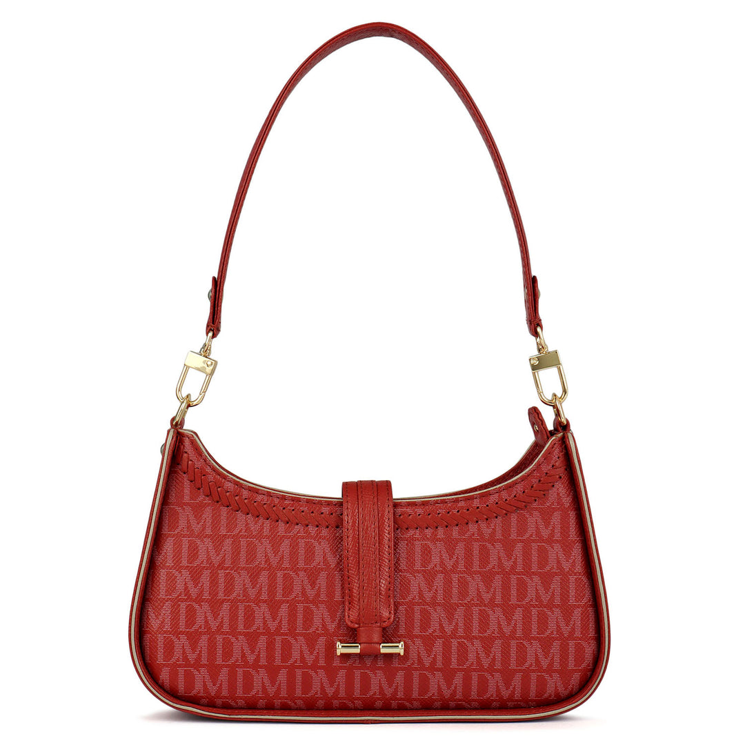 Monogram Franzy Leather Baguette - Brick