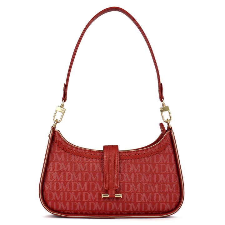 Monogram Franzy Leather Baguette - Brick