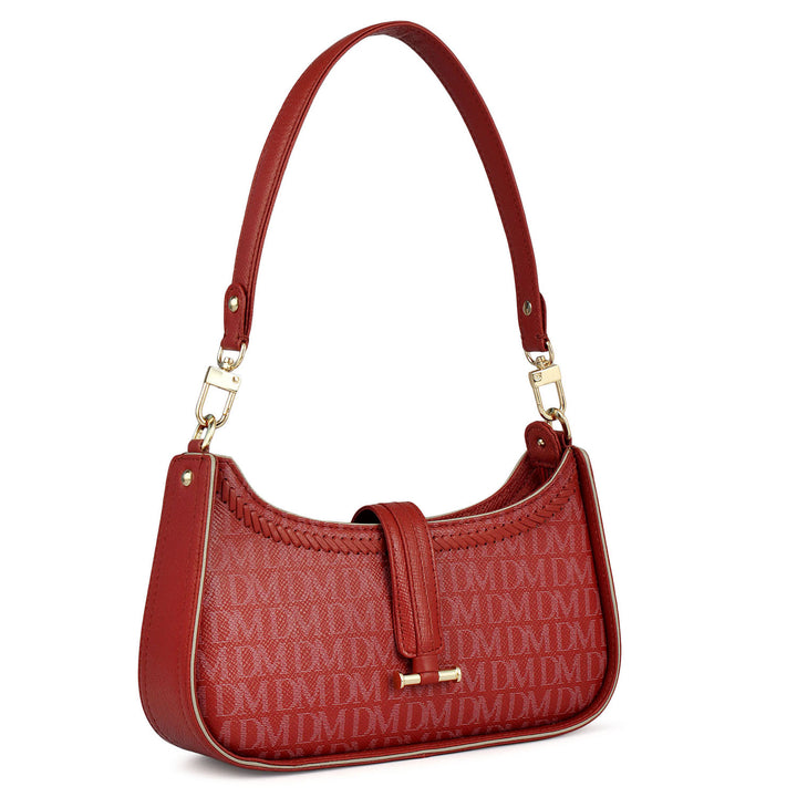 Monogram Franzy Leather Baguette - Brick