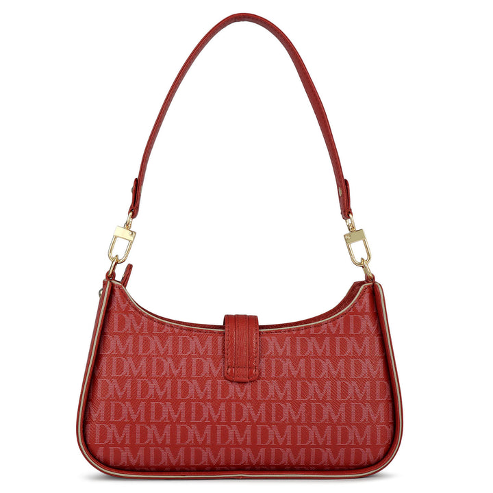 Monogram Franzy Leather Baguette - Brick