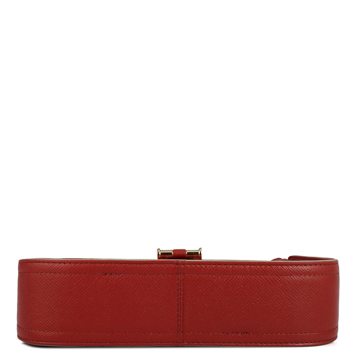 Monogram Franzy Leather Baguette - Brick