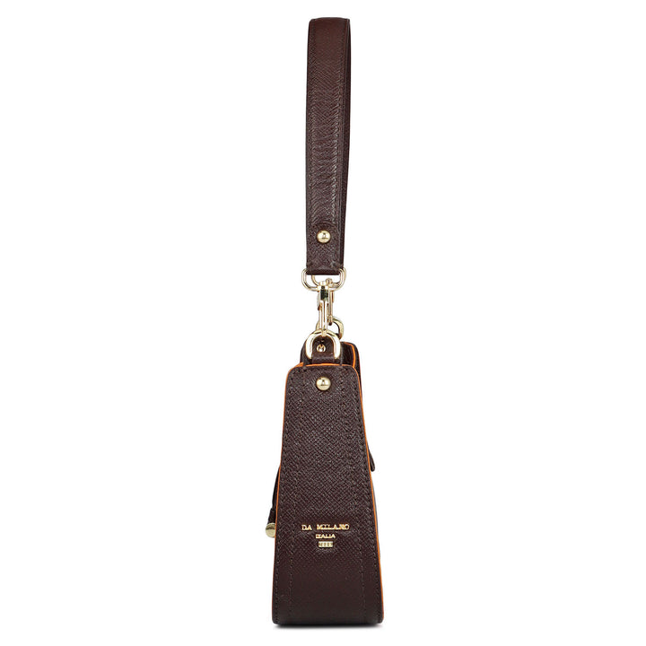 Monogram Franzy Leather Baguette - Chocolate