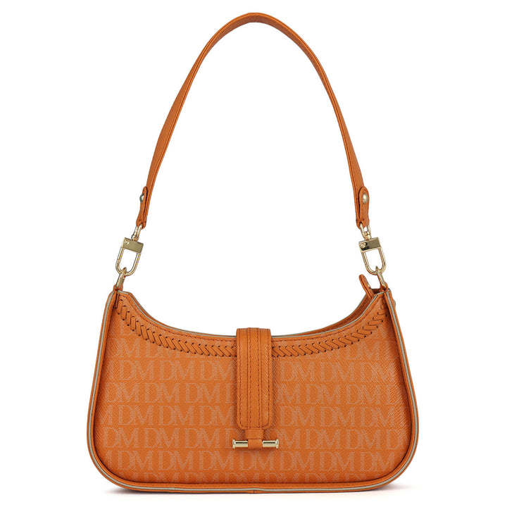 Monogram Franzy Leather Baguette - Flame