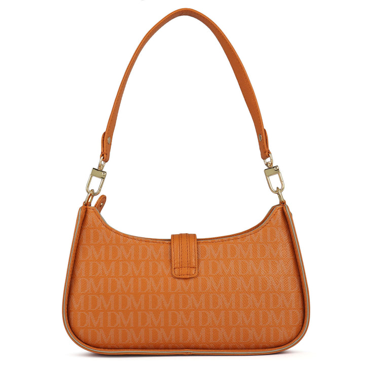 Monogram Franzy Leather Baguette - Flame