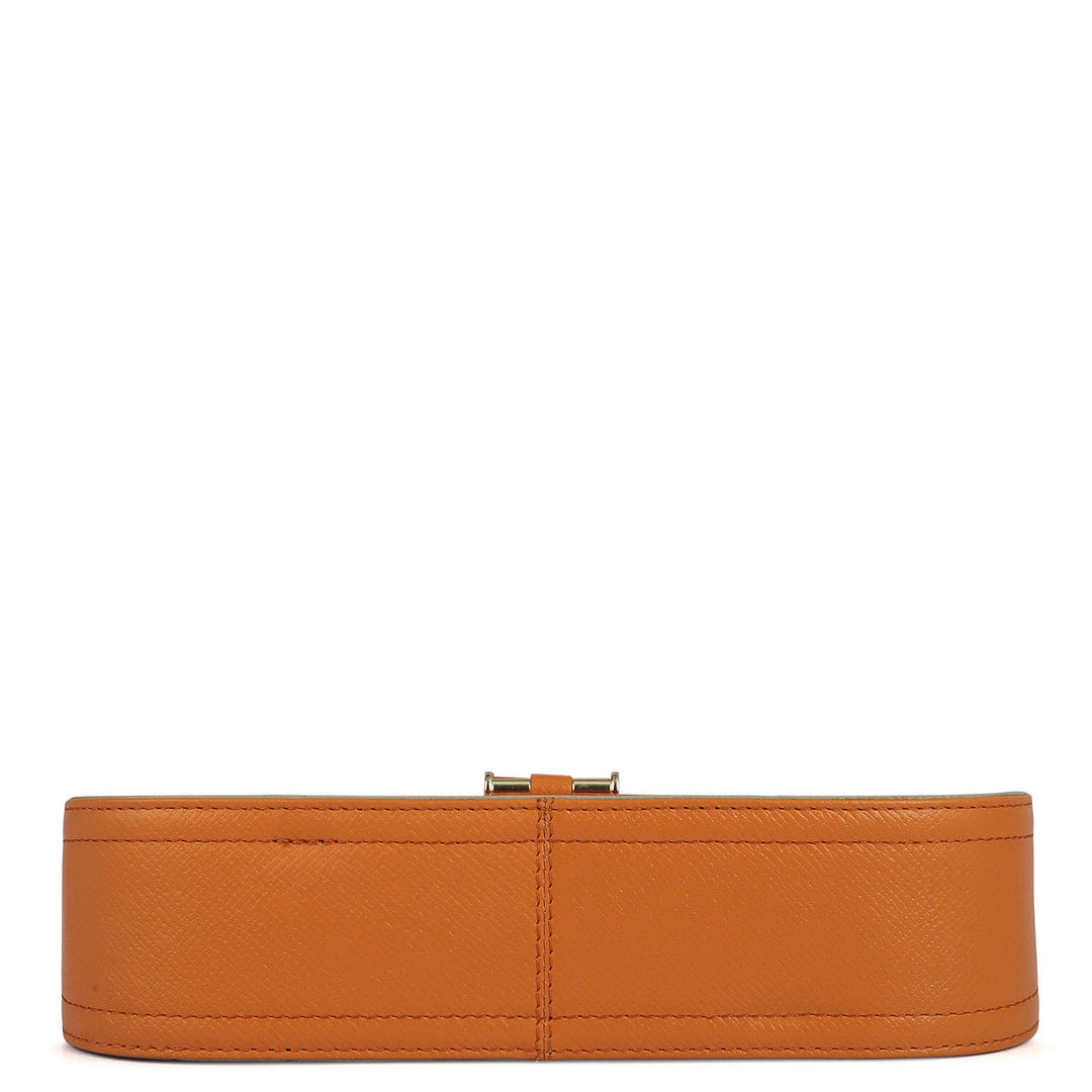 Monogram Franzy Leather Baguette - Flame